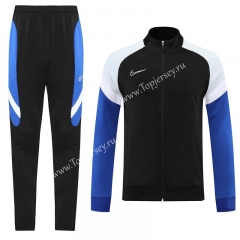 Black&Blue Thailand Soccer Jacket Uniform-LH