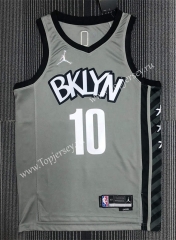75th Anniversary Jordan Limited Edition Brooklyn Nets Gray #10 NBA Jersey-311
