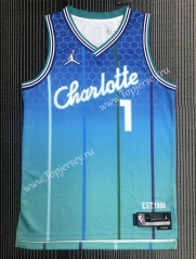 2021-2022 City Edition Charlotte Hornets Blue #1 NBA Jersey-311