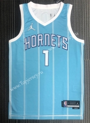 75th Anniversary Charlotte Hornets Blue #1 NBA Jersey-311