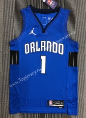 75th Anniversary Jordan Orlando Magic Blue #1 NBA Jersey-311