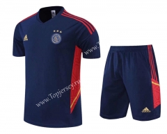 2022-2023 Bayern München Royal Blue Thailand Training Soccer Uniform-4627