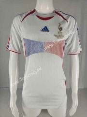 Retro Version 2006 France Away White Thailand Soccer Jersey AAA-503
