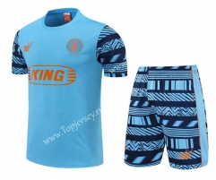 2022-2023 Manchester City Sky Blue Thailand Training Soccer Uniform-4627