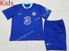 2022-2023 Chelsea Home Blue Kid/Youth Soccer Uniform-507