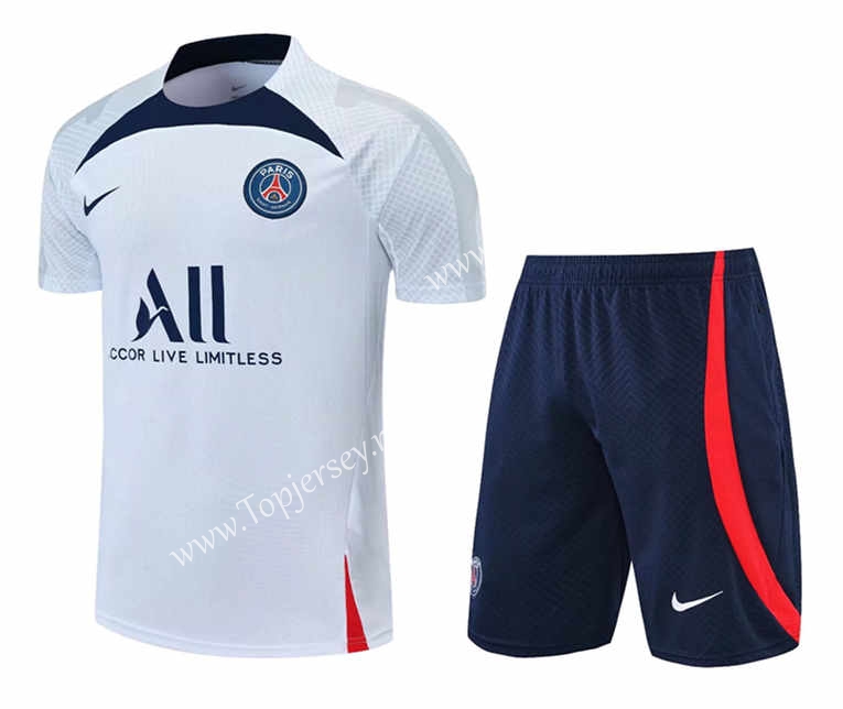 2022-2023 PSG White Thailand Training Soccer Uniform-4627-PSG| topjersey