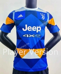 Player Version Juventus 3rd Away Blue Thailand Soccer Jersey AAA-518