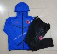2022-2023 Atletico Madrid Camouflage Blue Thailand Soccer Jacket Uniform With Hat-815