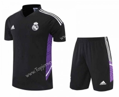 2022-2023 Real Madrid Black Thailand Training Soccer Uniform-4627