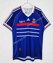 Retro Version Final Edition 1998 France Home Blue Thailand Soccer Jersey AAA-C1046