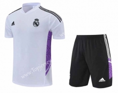 2022-2023 Real Madrid White Thailand Training Soccer Uniform-4627