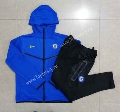 2022-2023 Chelsea Camouflage Blue Thailand Soccer Jacket Unifrom With Hat-815