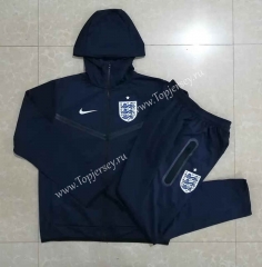 2022-2023 England Royal Blue Thailand Soccer Jacket Uniform With Hat-815