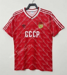Retro Version 88-89 Soviet Union Home Red Thailand Soccer Jersey AAA-811
