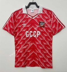 Retro Version 87-88 Soviet Union Home Red Thailand Soccer Jersey AAA-811