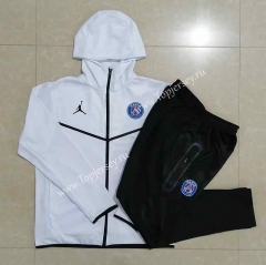 2022-2023 Jordan Paris SG White Thailand Soccer Jacket Unifrom With Hat-815