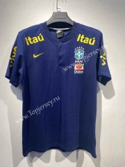 2022-2023 Brazil Royal Blue Thailand Training Soccer Jersey-7872