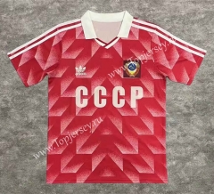 Retro Version 1990 Soviet Union Red Thailand Soccer Jersey AAA-3066