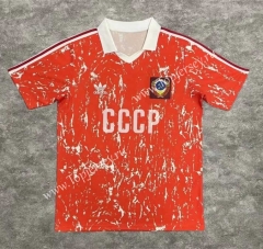 Retro Version 1990 Soviet Union Orange Thailand Soccer Jersey AAA-3066