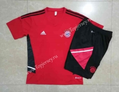 2022-2023 Bayern München Red Short-sleeved Thailand Soccer Tracksuit-815