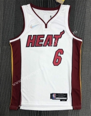 75th Anniversary Miami Heat White #6 NBA Jersey-311