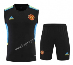 2022-2023 Manchester United Black Thailand Soccer Vest Uniform-418