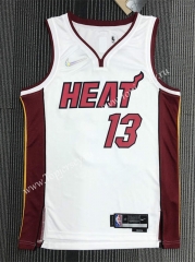 75th Anniversary Miami Heat White #13 NBA Jersey-311
