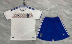2022-2023 Italy Away White Soccer Uniform-6748