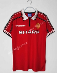Retro Version 98-99 Manchester United Home Red Thailand Soccer Jersey AAA-C1046