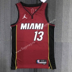 75th Anniversary Jordan Miami Heat Maroon #13 NBA Jersey-311