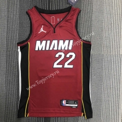 75th Anniversary Jordan Miami Heat Maroon #22 NBA Jersey-311