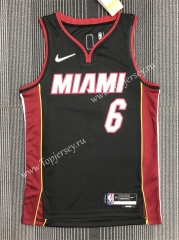 75th Anniversary Miami Heat Black #6 NBA Jersey-311