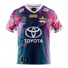 2022-2023 NRL Cowboy Blue&Pink Thailand Rugby Jersey