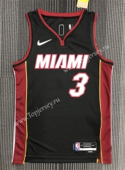 75th Anniversary Miami Heat Black #3 NBA Jersey-311