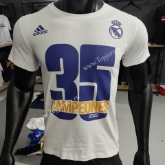 Real Madrid White #35 Cotton T-shirt