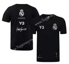 2022-2023 Y3 Real Madrid Black Cotton T-shirt