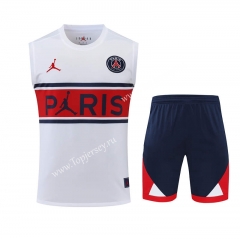 2022-2023 Paris SG White Thailand Soccer Vest Uniform-418