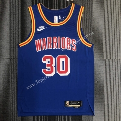 AU Player Version Warriors Blue #30 NBA Retro Jersey-311