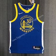 AU Player Version Warriors V Collar Blue #30 NBA Jersey-311