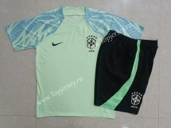 2022-2023 Brazil Green Short-sleeved Thailand Soccer Tracksuit-815