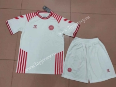 2022-2023 Denmark Home White Soccer Uniform-718