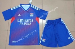 2022-2023 Olympique Lyonnais 3rd Away Blue Soccer Uniform-718