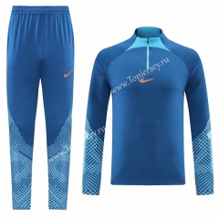 2022-2023 Nike Blue Thailand Soccer Tracksuit-LH