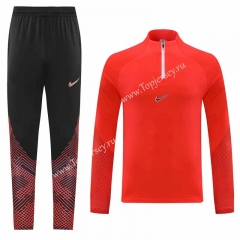 2022-2023 Nike Red Short-Sleeved Thailand Soccer Tracksuit-LH