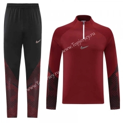 2022-2023 Nike Maroon Thailand Soccer Tracksuit-LH