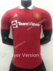 Player Version 2022-2023 Manchester United Home Red Thailand Soccer Jersey AAA-SJ