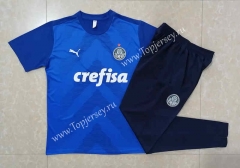 2022-2023 SE Palmeiras Camouflage Blue Short-sleeved Thailand Soccer Tracksuit -815