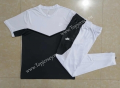 2022-2023 Nike Black&White Short-Sleeved Thailand Soccer Tracksuit-815