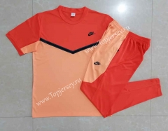 2022-2023 Nike Red&Orange Short-Sleeved Thailand Soccer Tracksuit-815