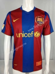 Retro Version 07-08 Barcelona Home Red&Blue Thailand Soccer Jersey AAA-503